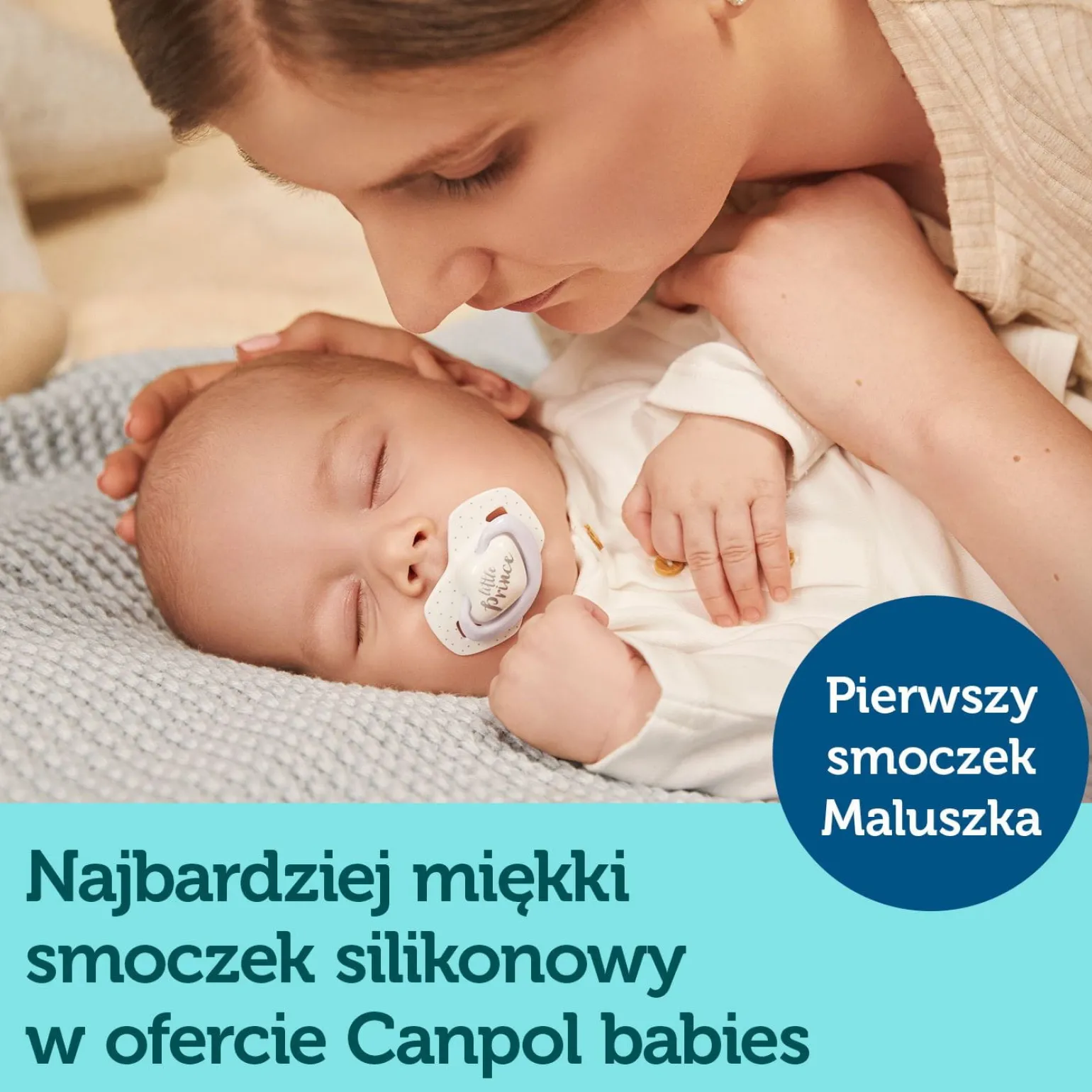 Canpol babies Smoczek silikonowy 0-6m symetryczny ROYAL BABY 2szt.