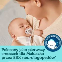 Canpol babies Smoczek silikonowy 0-6m symetryczny ROYAL BABY 2szt.