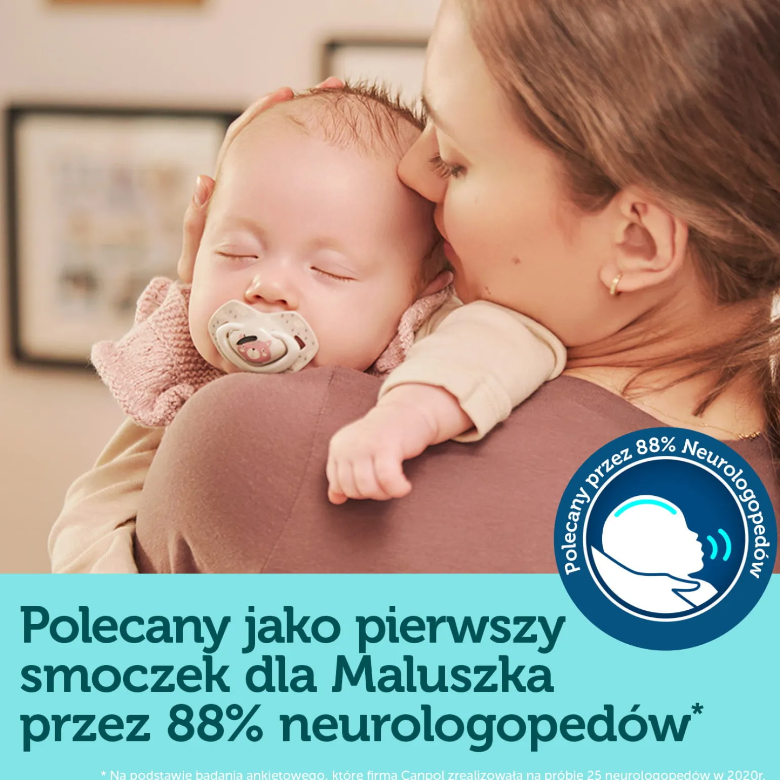 Canpol babies Smoczek silikonowy 6-18m symetryczny BONJOUR PARIS BLUE 2szt.