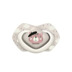 Canpol babies Smoczek silikonowy 6-18m symetryczny BONJOUR PARIS PINK 2szt.