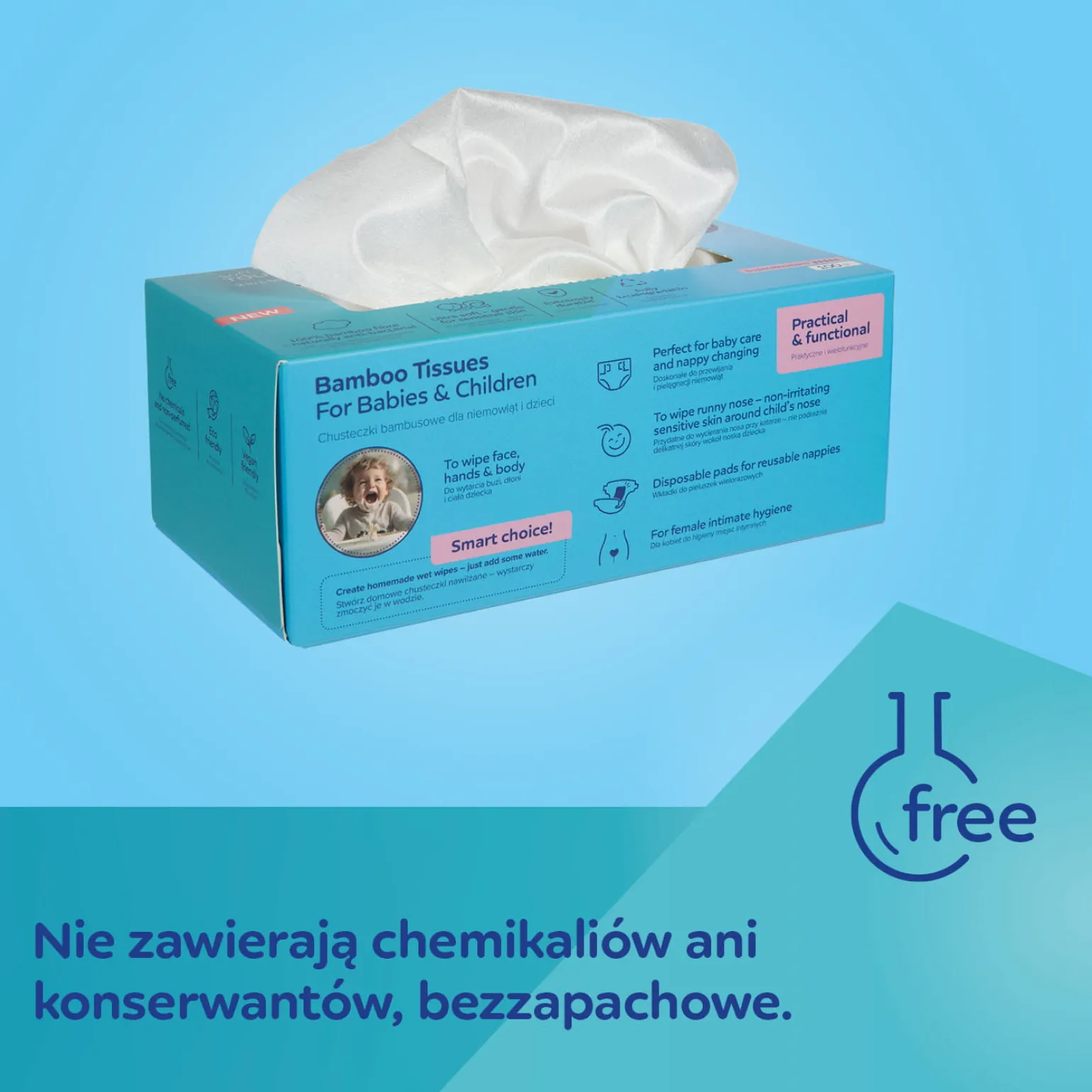 Canpol babies Suche chusteczki bambusowe dla niemowląt 100 szt.