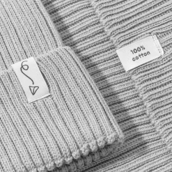 Czapeczka z dzianiny bawełnianej - LIGHT GREY