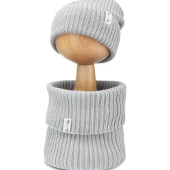 Czapeczka z dzianiny bawełnianej - LIGHT GREY