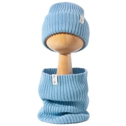 Czapeczka z dzianiny bawełnianej - LIGHT BLUE