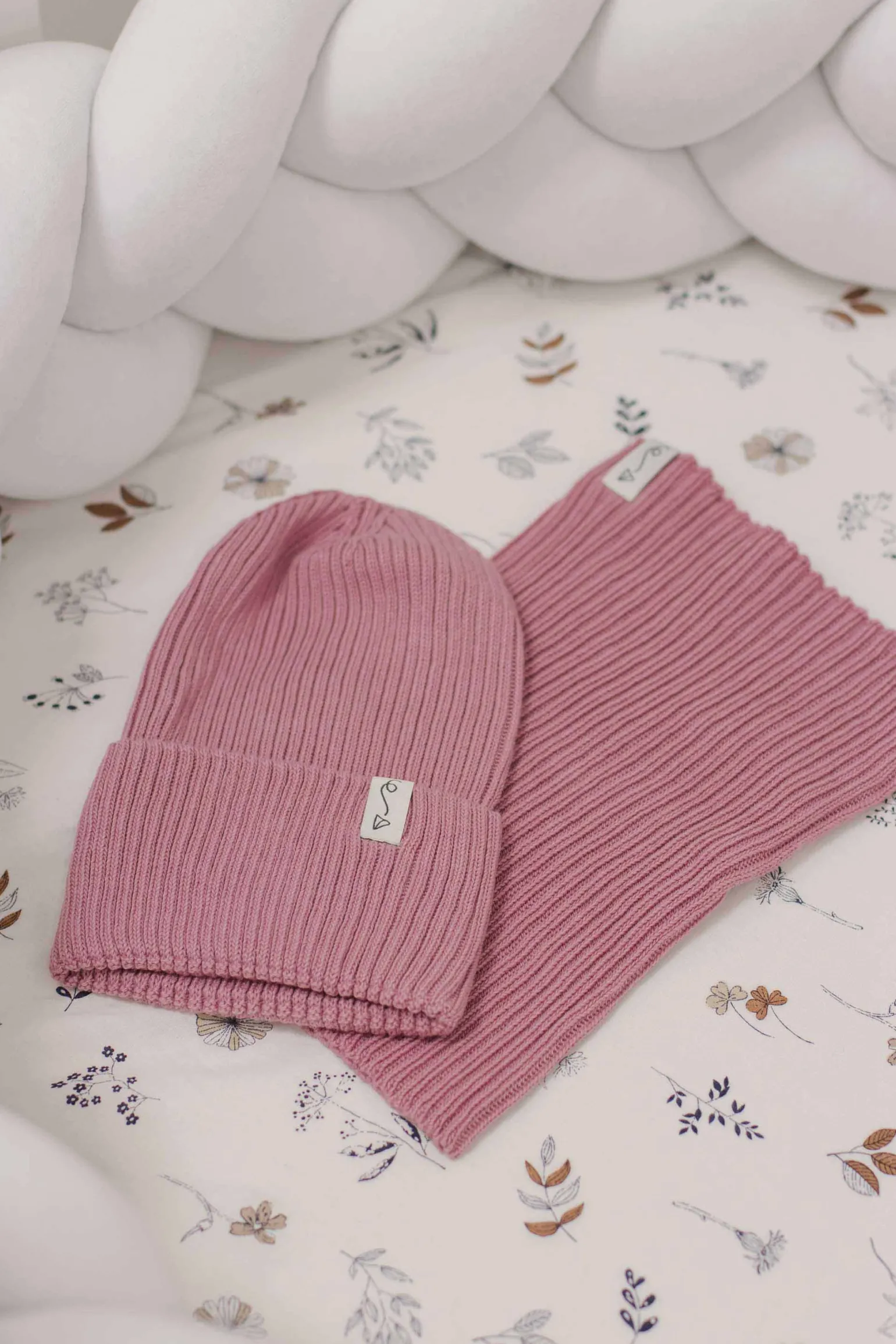 Czapeczka z dzianiny bawełnianej - PINK