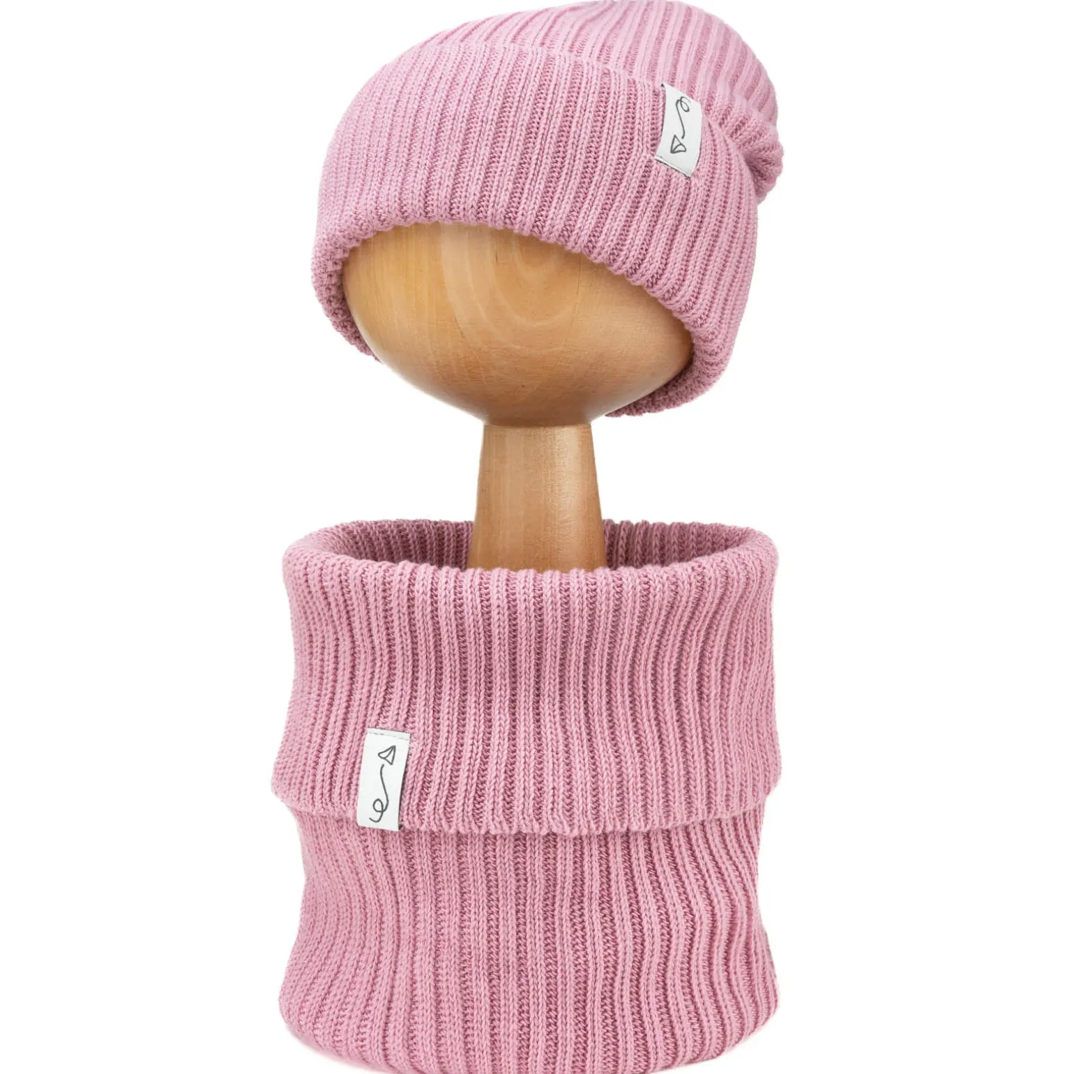 Czapeczka z dzianiny bawełnianej - PINK