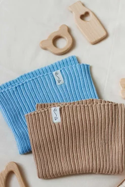 Czapeczka z dzianiny bawełnianej - LIGHT BEIGE