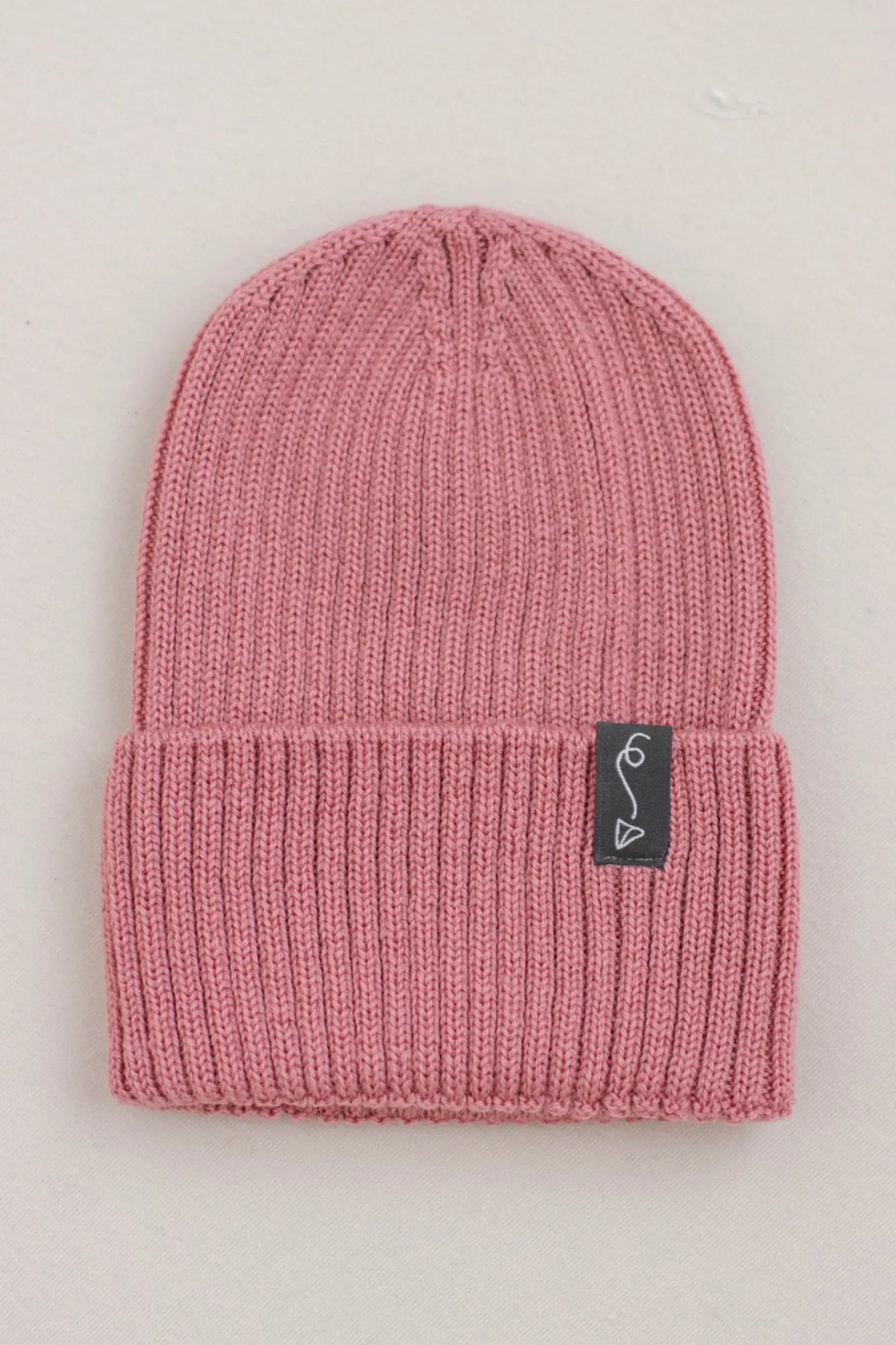 Czapeczka z wełny Merino - PINK