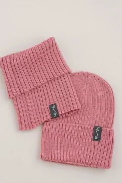 Czapeczka z wełny Merino - PINK