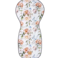 Dwustronna wkładka do wózka spacerowego - Peony White