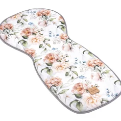 Dwustronna wkładka do wózka spacerowego - Peony White