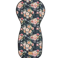 Dwustronna wkładka do wózka spacerowego - Peony Black