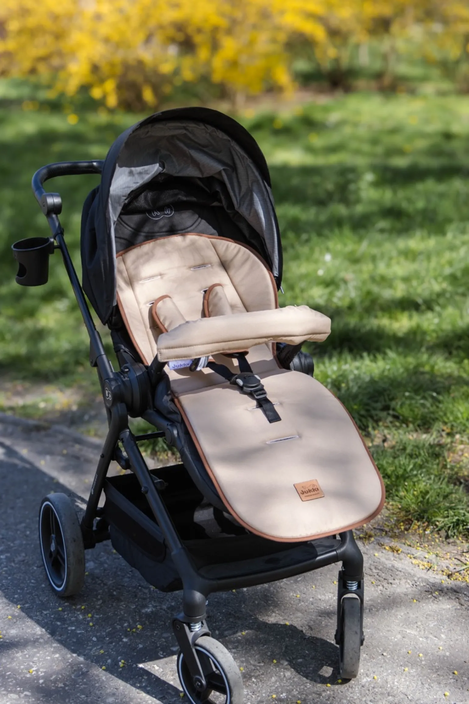 Dwustronna wkładka do wózka spacerowego - Beige