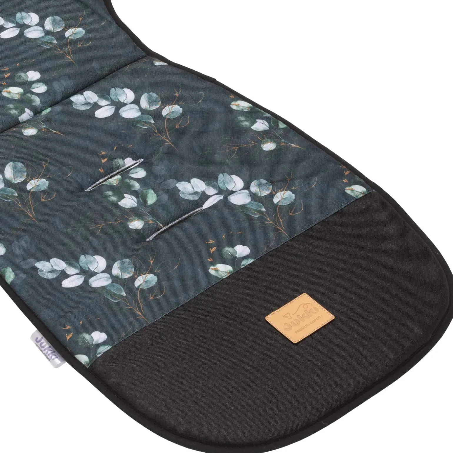 Dwustronna wkładka do wózka spacerowego - Eucalyptus Black