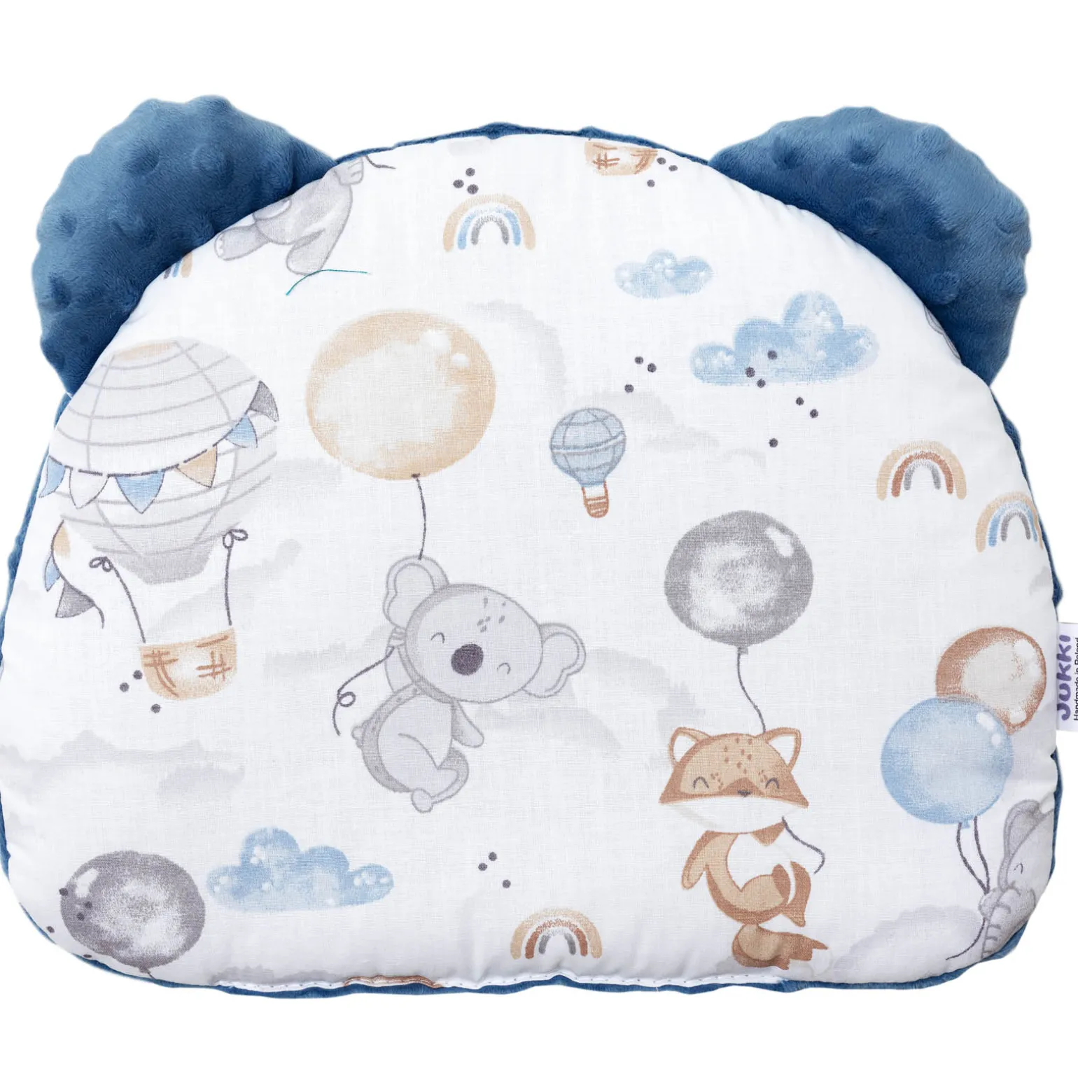 4 elementowy zestaw do wózka - Balloon Friends i jeansowe Minky