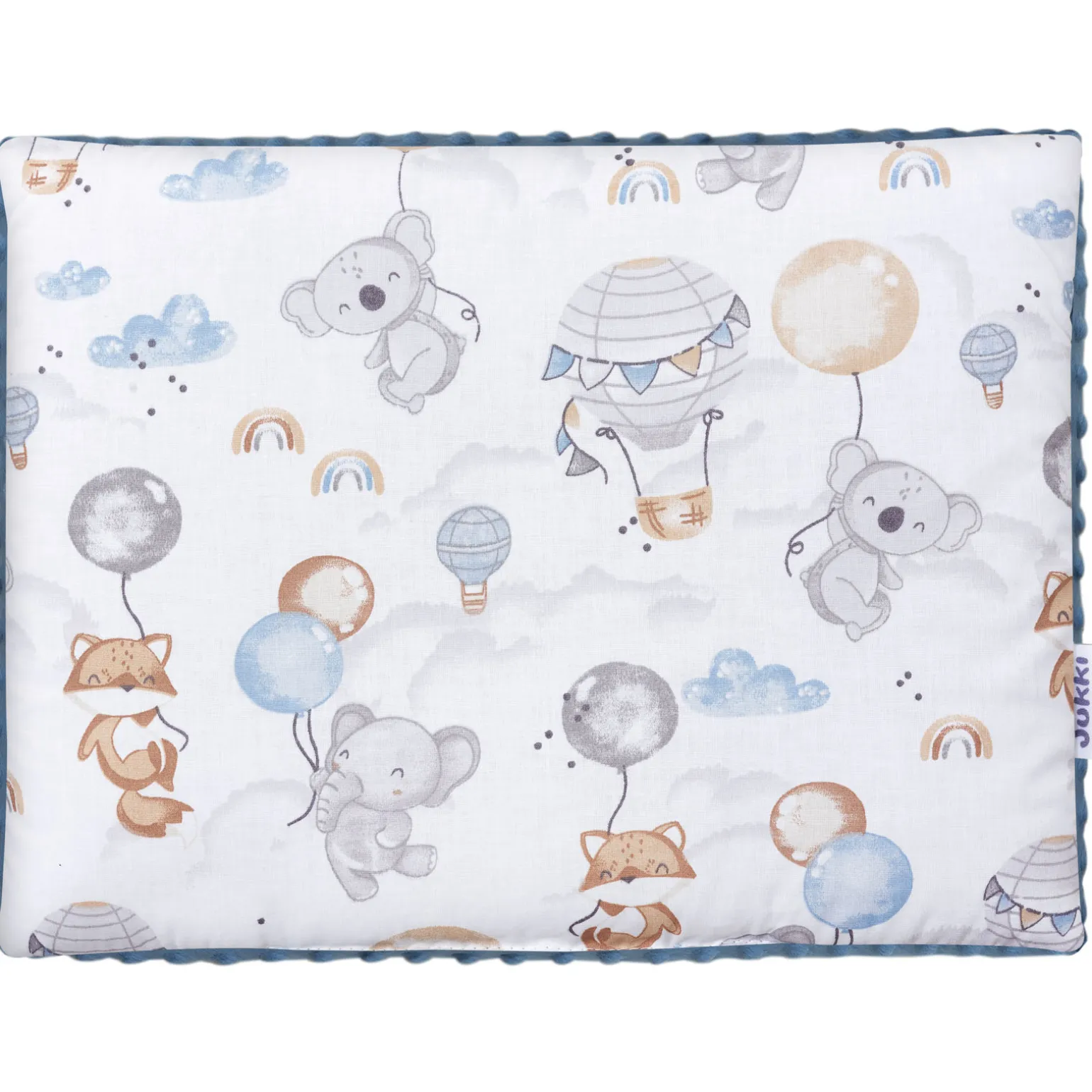 4 elementowy zestaw XL do wózka - Balloon Friends & jeansowe Minky