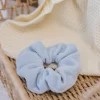 Gumka do włosów SCRUNCHIES welur błękitny