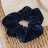 Gumka do włosów SCRUNCHIES welur granatowy