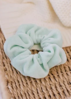 Gumka do włosów SCRUNCHIES welur miętowy