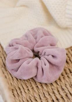 Gumka do włosów SCRUNCHIES welur old rose