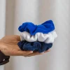 Gumka do włosów SCRUNCHIES welur biały