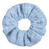 Gumka do włosów SCRUNCHIES z bawełny wafelkowej - Blue