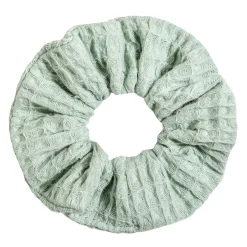 Gumka do włosów SCRUNCHIES z bawełny wafelkowej - Sage