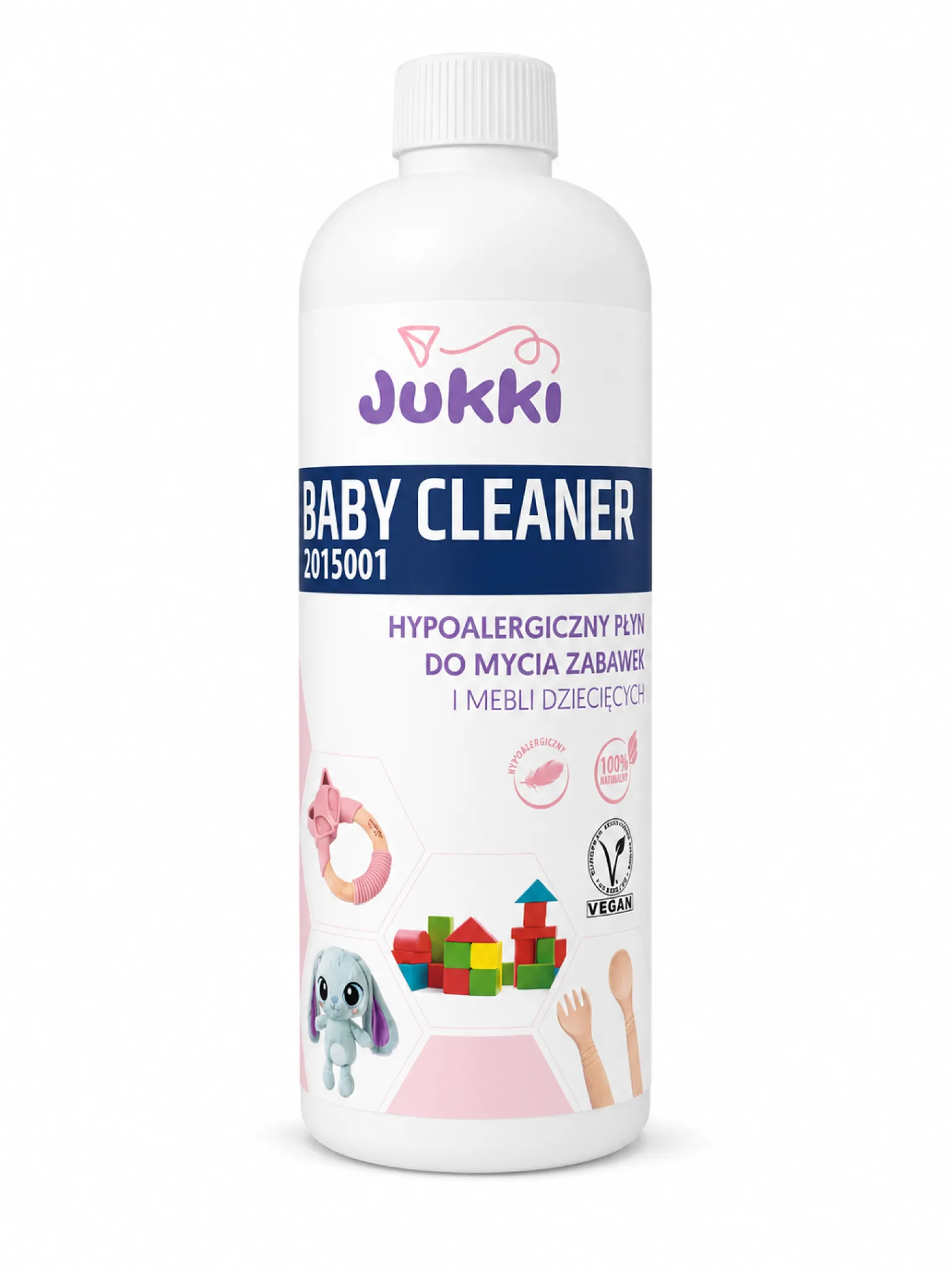 JUKKI BABY CLEANER Hypoalergiczny, antybakteryjny środek do czyszczenia zabawek i mebli dziecięcych 500ml
