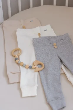 JUKKI Komplet prążkowany dziecięcy - Grey Melange