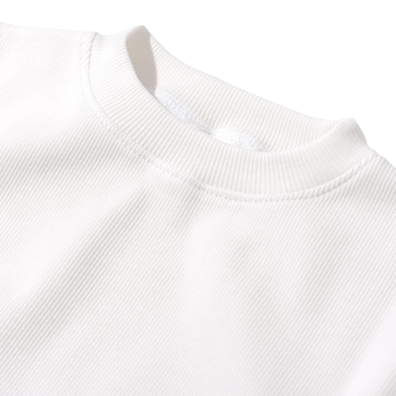 JUKKI Prążkowana bluza oversize - Ecru