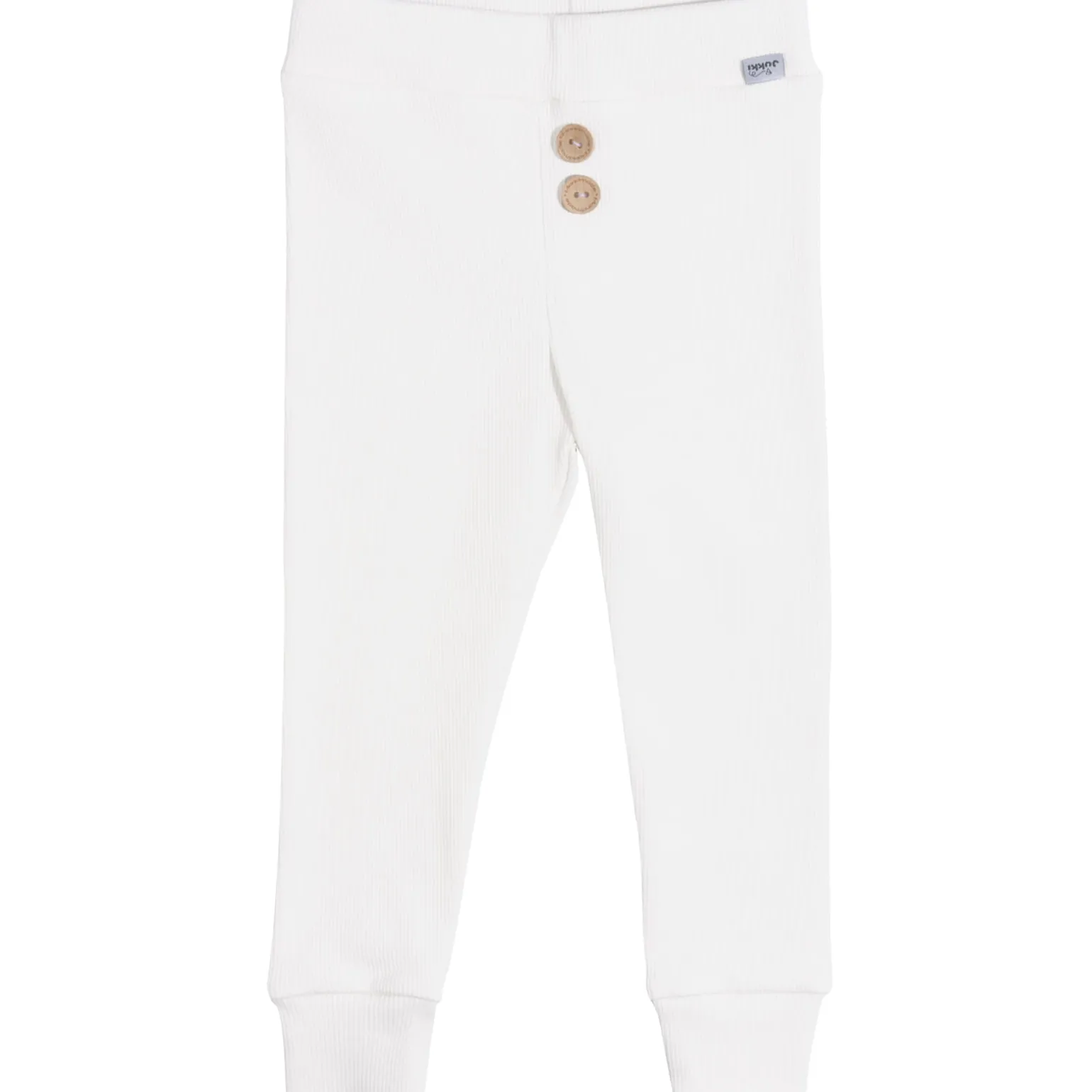 JUKKI Prążkowane legginsy dziecięce - Ecru