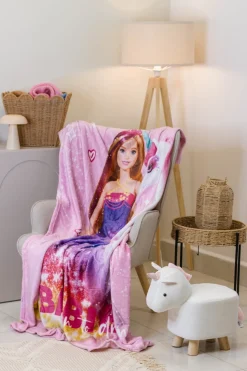 Kocyk dla Dzieci Coral 130x170 cm Barbie