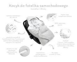 Kocyk do fotelika samochodowego - Secret Garden i Old Rose Minky