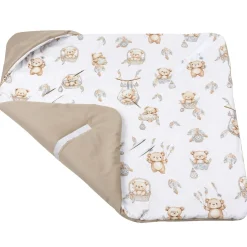 Kocyk do fotelika samochodowego - Boho Bears i Cappuccino Soft Velvet