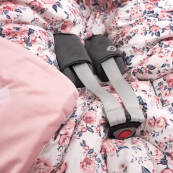 Kocyk do fotelika samochodowego - Roses i Smokey Pink Soft Velvet
