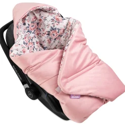 Kocyk do fotelika samochodowego - Roses i Smokey Pink Soft Velvet