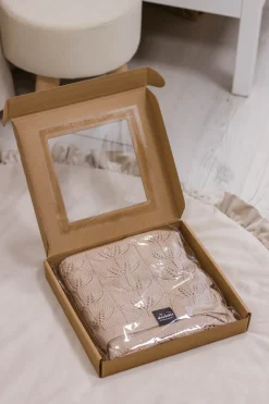 Kocyk dziany BAMBUS 75 x 100 cm - Taupe