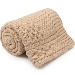 Kocyk dziany MERINO 85 x 100 cm - Beige