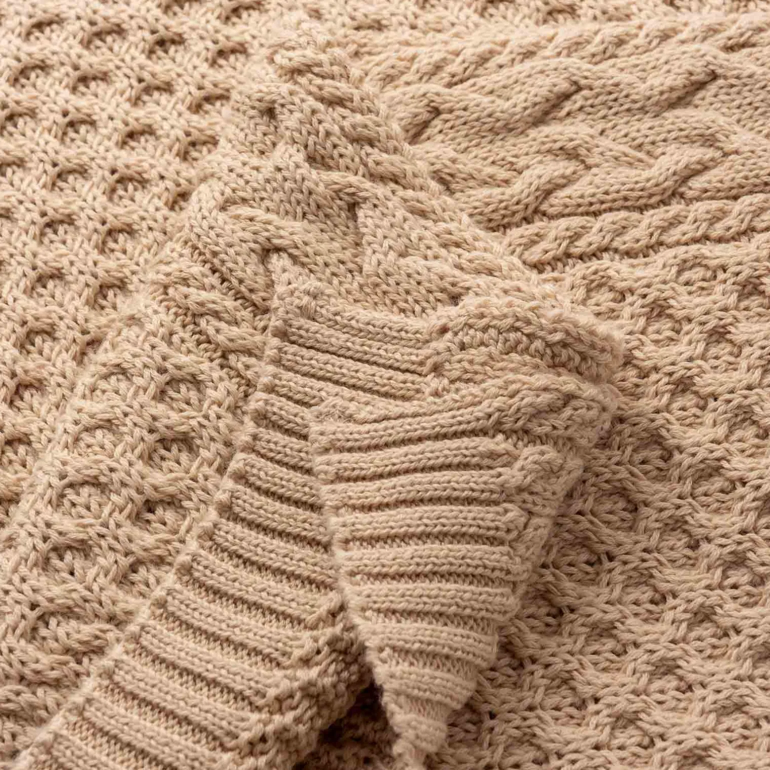 Kocyk dziany MERINO 85 x 100 cm - Beige