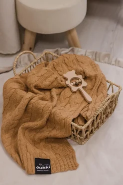 Kocyk dziany MERINO 85 x 100 cm - Caramel
