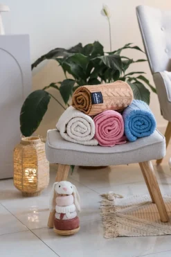 Kocyk dziany MERINO 85 x 100 cm - Cream