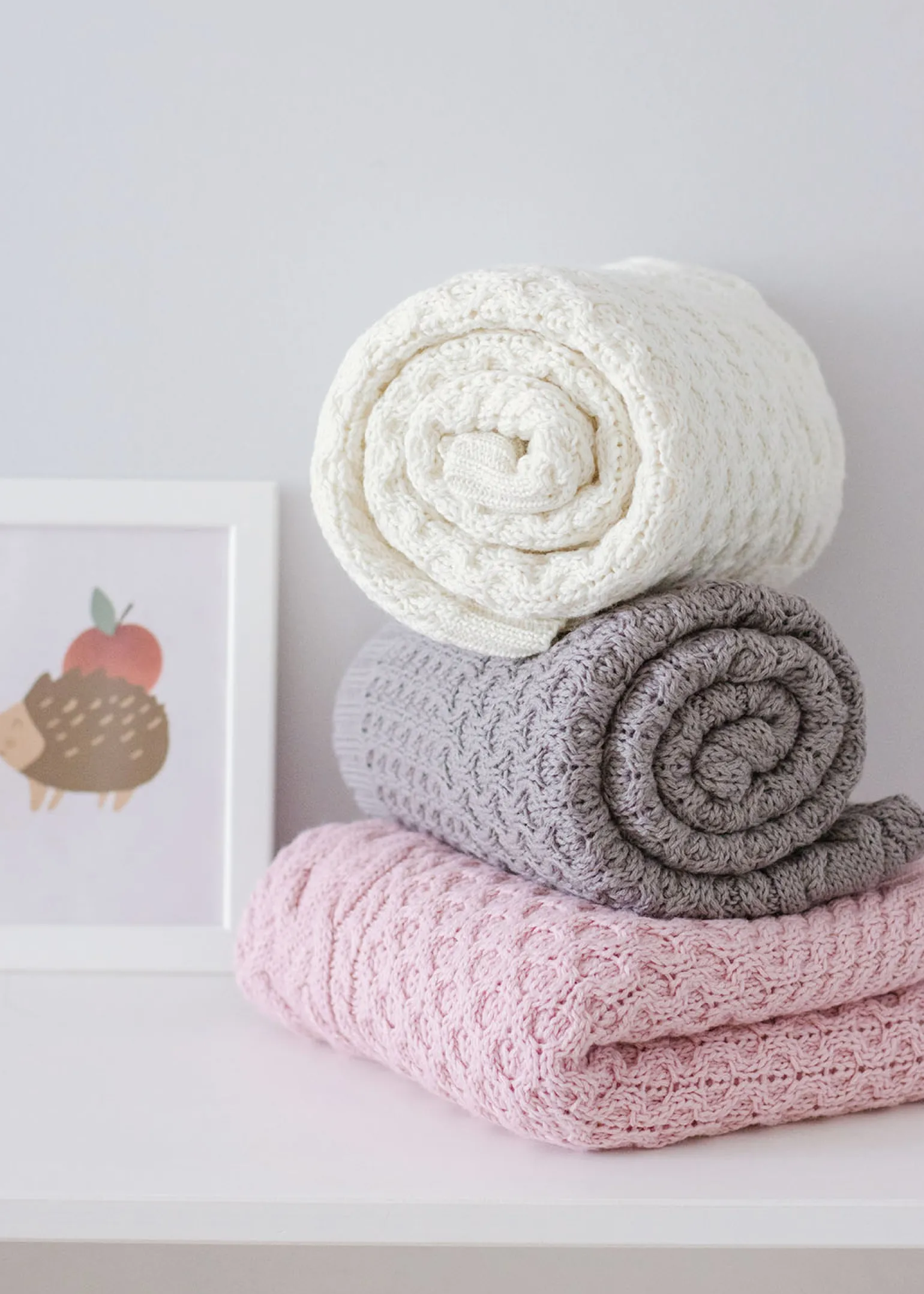 Kocyk dziany MERINO 85 x 100 cm - Pink Cupcake