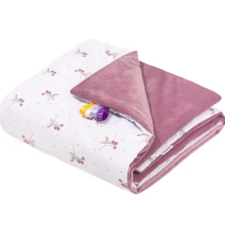 Kocyk dziecięcy 75x100cm - Blackberry Dreams i Old Rose Velvet