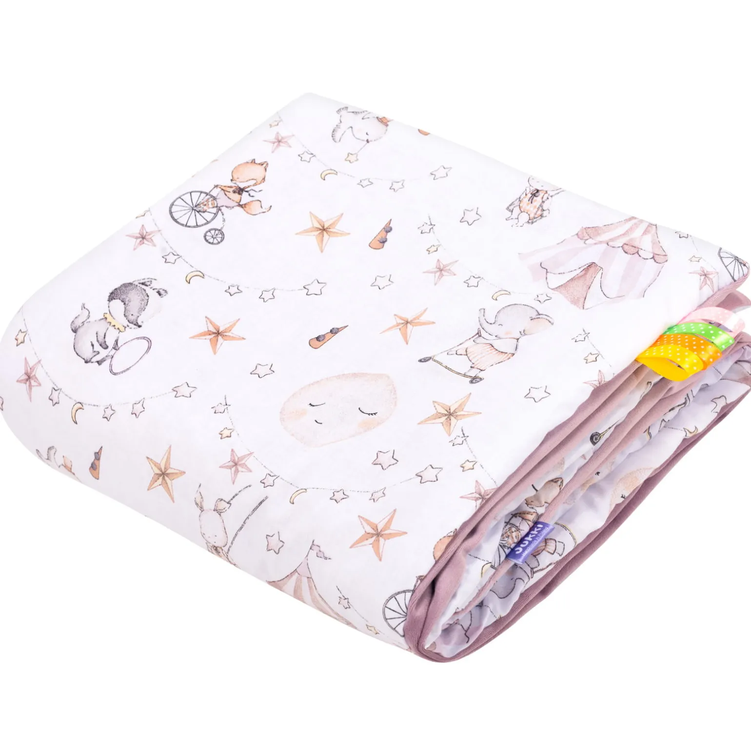 Kocyk dziecięcy 75x100cm - Candy Circus i wrzosowy Soft Velvet