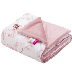 Kocyk dziecięcy 75x100cm - Little Fairy i Smokey Pink Soft Velvet