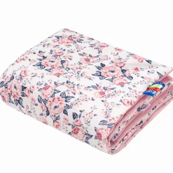 Kocyk dziecięcy 75x100cm - Roses i Smokey Pink Soft Velvet