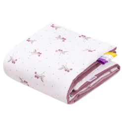 Kocyk niemowlęcy 55x75cm - Blackberry Dreams i Old Rose Velvet