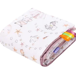 Kocyk niemowlęcy 55x75cm - Candy Circus i wrzosowy Soft Velvet