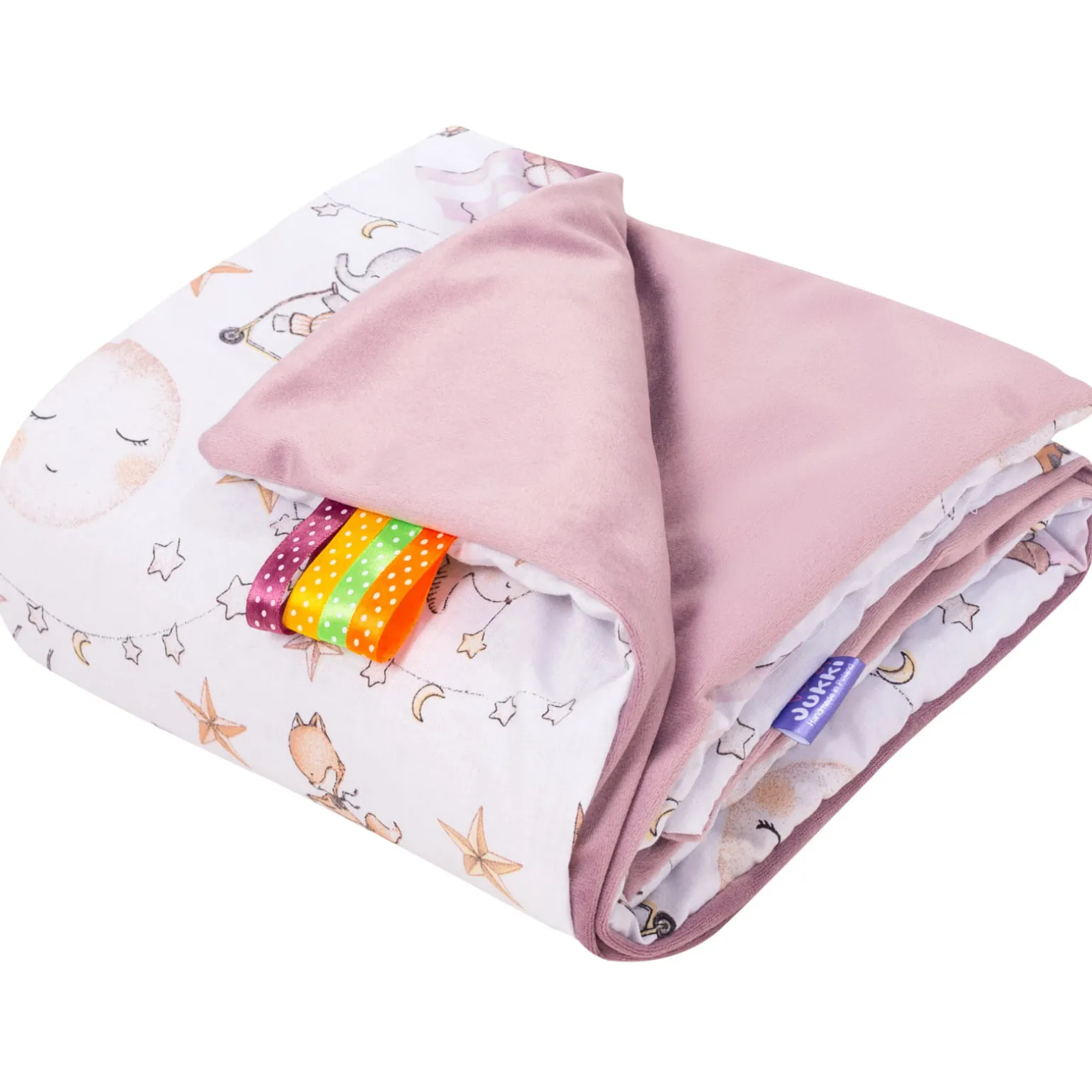 Kocyk niemowlęcy 55x75cm - Candy Circus i wrzosowy Soft Velvet