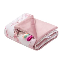 Kocyk niemowlęcy 55x75cm - Little Fairy i Smokey Pink Soft Velvet
